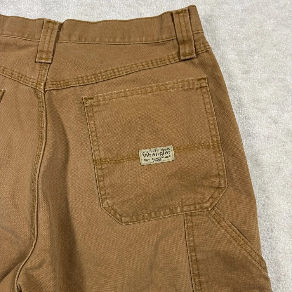 Wrangler Carpenter Shorts Men 32 Brown Authentic‎ Issue 64WC2AO Utility Canvas